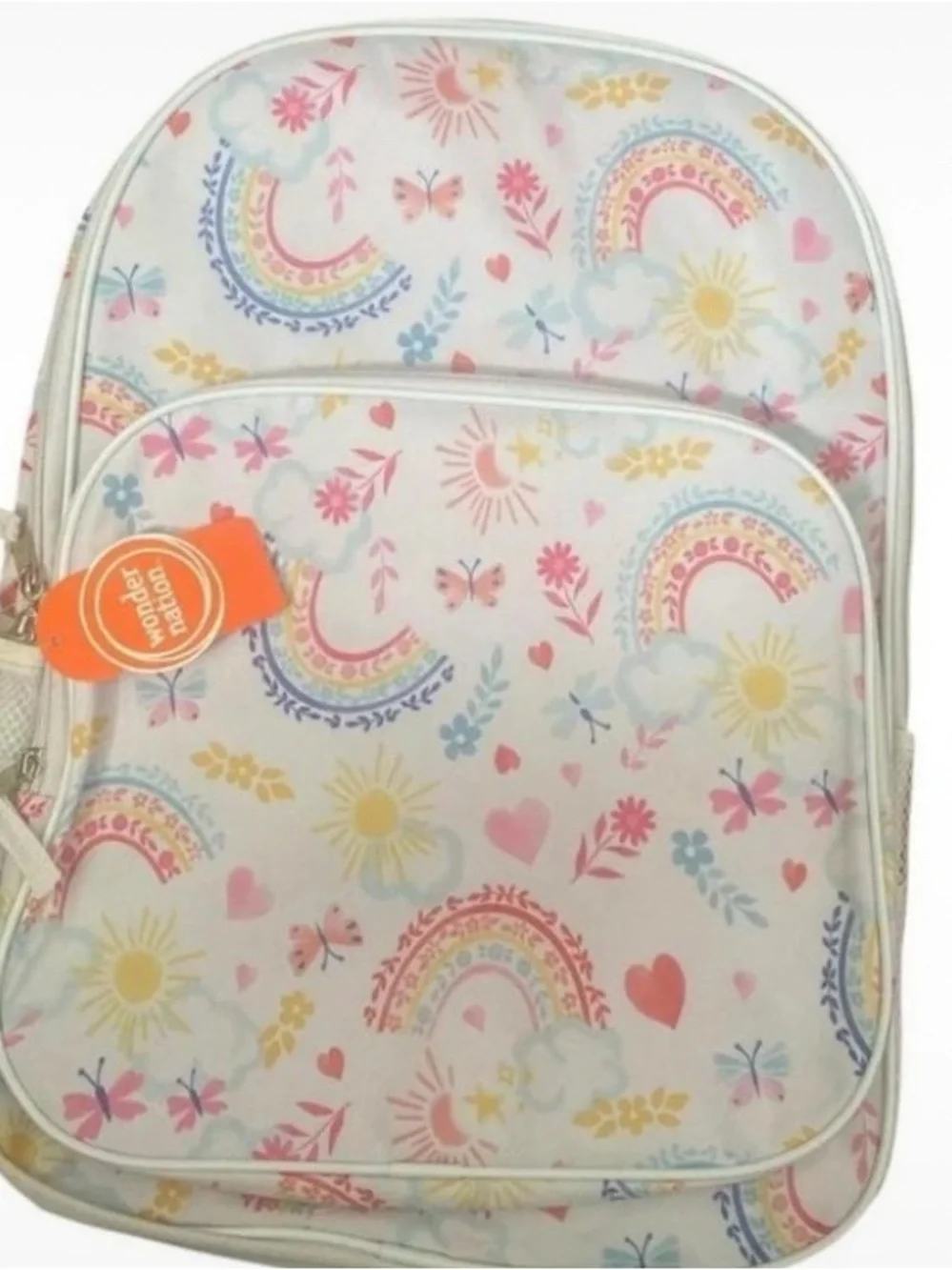 wonder nation Pastel Rainbow & Sun Kids Backpack - Pink, Yellow, Blue